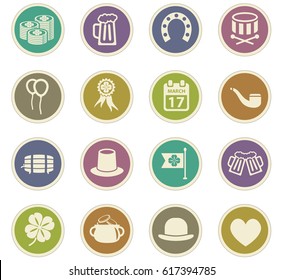saint patrick day vector icons for user interface design
