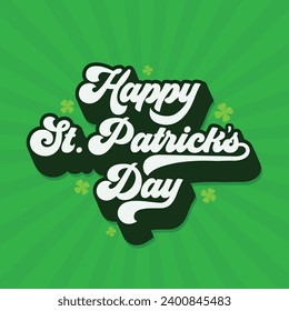 St. Patrick Day, Vektorgrafik-Typografie-Illustration. Glückwunsch Saint Patrick's Day Banner, Poster, Grußkartendesign. Bierfestival Schriftzeichen Symbol. Drawn typography St. Patrick's badge