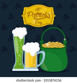 Saint patrick days card icon vector illustration graphic design