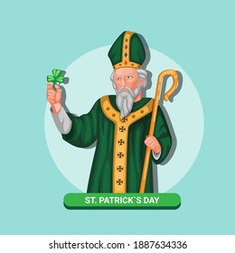 Símbolo conmemorativo de San Patricio para el Día de San Patricio el 17 de marzo. concepto en vector de ilustración de dibujos animados