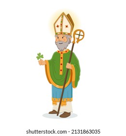 Saint Patrick with golden Crozier