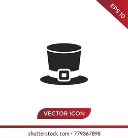 Saint Patrick hat icon vector  