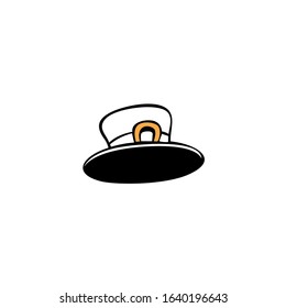 Saint Patrick hat. Traditional Irish holiday character. Isolated on white background
