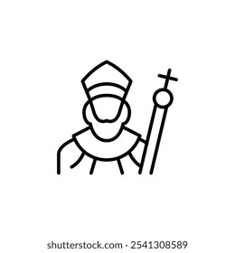 Saint Patrick icon. Simple Saint Patrick icon for social media, app, and web design. Vector illustration