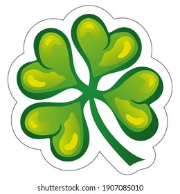 Saint Patrick illustration, green leprechaun, sticker, icon, lucky clover