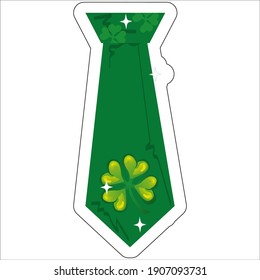 Saint Patrick illustration, green leprechaun, sticker, icon, lucky clover