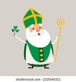 Saint Patrick Ireland's patron saint - vector illustration isolated