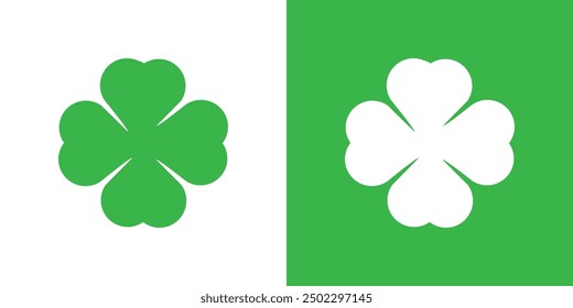 Saint patrick Leaf clover icon logo set vector