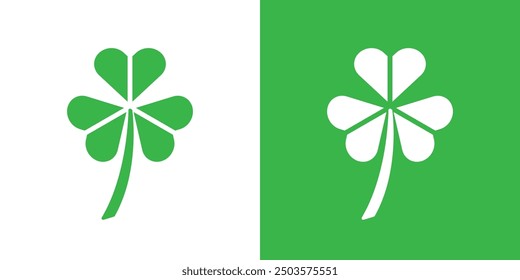 Saint patrick Leaf clover icon line art vector