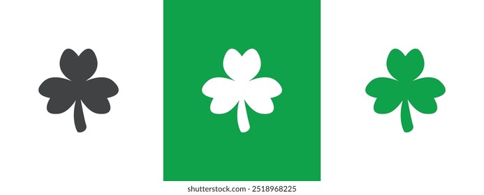 Saint patrick Leaf clover icon thin line illustration