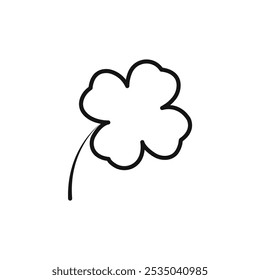Saint patrick Ícone de trevo Folha Vetor plano isolado em contorno