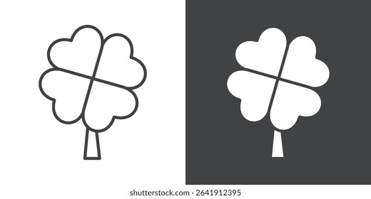 Saint patrick Leaf clover icon symbol illustration logo