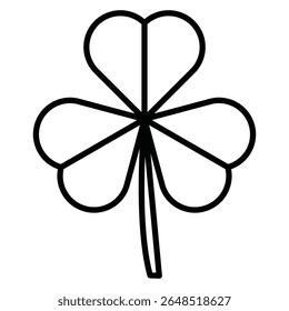 Saint patrick Folha ícone do trevo Contorno isolado logotipo marca