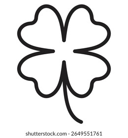 Saint patrick Folha ícone de trevo ilustração vetor sinal isolado