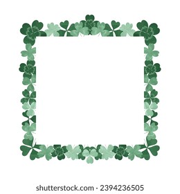 Saint Patrick Leaves Frame Background