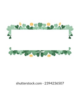 Saint Patrick Leaves Frame Background