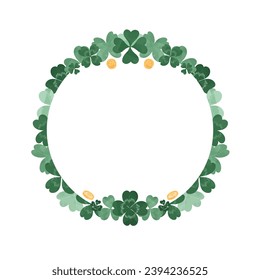 Saint Patrick Leaves Frame Background