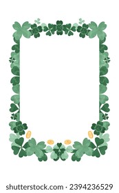 Saint Patrick Leaves Frame Background