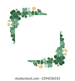 Saint Patrick Leaves Frame Background