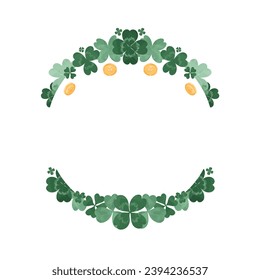 Saint Patrick Leaves Frame Background