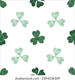 Saint Patrick Leaves Seamless Pattern