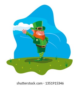 saint patrick lemprechaun in the field