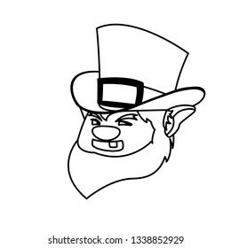 saint patrick lemprechaun head character
