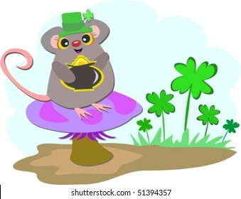 Saint Patrick Mouse Vector