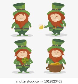 Saint Patrick. National Irish holiday - vector set