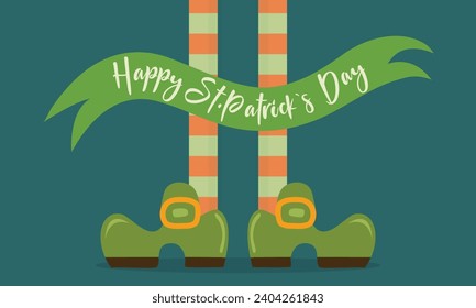 Saint Patrick s Day greetings card. Vector illustration