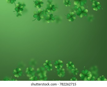 Saint patrick s day greetings card with clover shapes. And also includes EPS 10 vector
