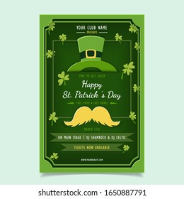 Saint Patrick s Day Poster, Brochure, Holiday Invitation. Vector Illustration