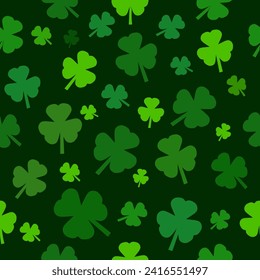 Saint Patrick s day seamless shamrock background