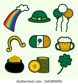 Saint Patrick s Day set. Vector Illustration