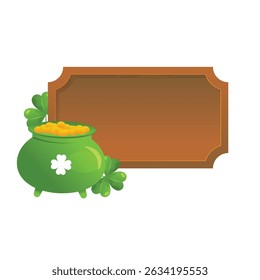 saint patrick wearing green robe holding shamrock with celtic background illustration.