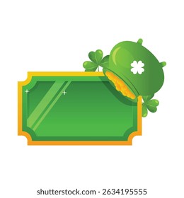 saint patrick wearing green robe holding shamrock with celtic background illustration.