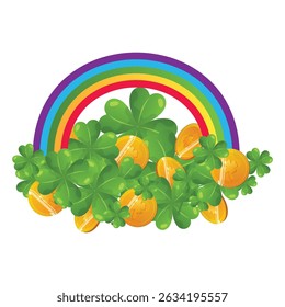saint patrick wearing green robe holding shamrock with celtic background illustration.