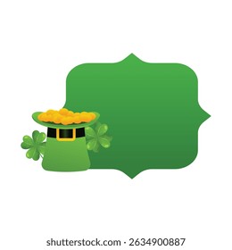 saint patrick wearing green robe holding shamrock with celtic background illustration.