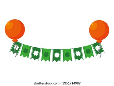 saint patricks balloons helium with garlands