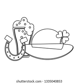 saint patricks cartoons in black and white