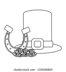 saint patricks cartoons in black and white