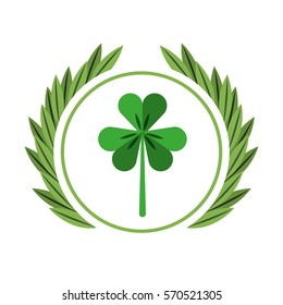 Saint patricks clover icon vector illustration design