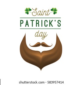 Saint Patricks day. 17 March. Vector background, text design. Usable for banners, greeting cards, flyers and posters. Typography, colorful logo