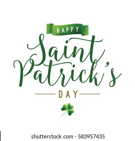 Saint Patricks day. 17 March. Vector background, text design. Usable for banners, greeting cards, flyers and posters. Typography, colorful logo