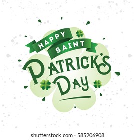 Saint Patricks day. 17 March. Vector background, text design. Usable for banners, greeting cards, flyers and posters. Typography, colorful logo