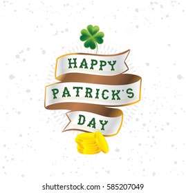 Saint Patricks day. 17 March. Vector background, text design. Usable for banners, greeting cards, flyers and posters. Typography, colorful logo