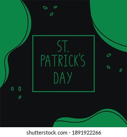 Saint Patrick's Day abstract banner template. Irish holiday celebrated on March 17th.