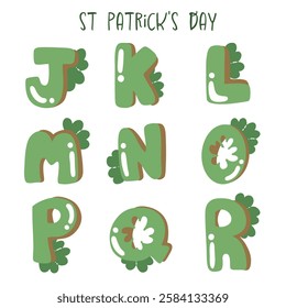 Saint Patrick's Day , alphabet A-Z , hand drawn