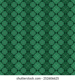 Saint Patrick's Day argyle seamless pattern