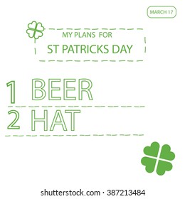 Saint Patrick's Day Background for cards 17 March